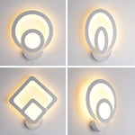 lampe murale moderne blanc circulaire minimaliste industrielle fixée mur LED