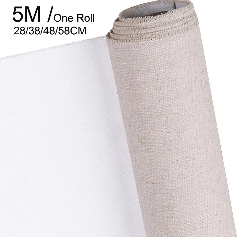 toile lin naturelle rustique 5m longueur 28cm largeur beige clair