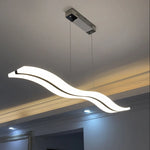 suspension lumineuse moderne blanc ligne ondulée acrylique 90 260V dimmable chambre salon