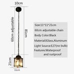 lampe suspendue moderne transparente aluminium noir salon chambre d'hôtel éclairage mètres carrés