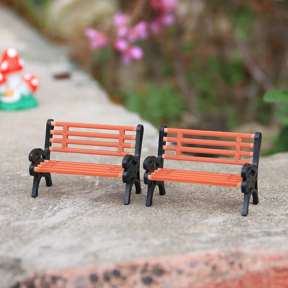 petit banc miniature résine décoratif jardin féerique maison poupée micro paysage