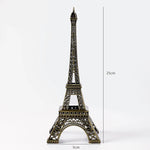 décoration intérieure statue liberté tour eiffel miniature architecture moderne ornement métal doré noël