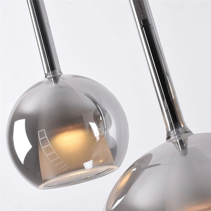suspension lumineuse moderne transparent miroir doré led 249 2000 lumens 90 260v 5mètres carrés