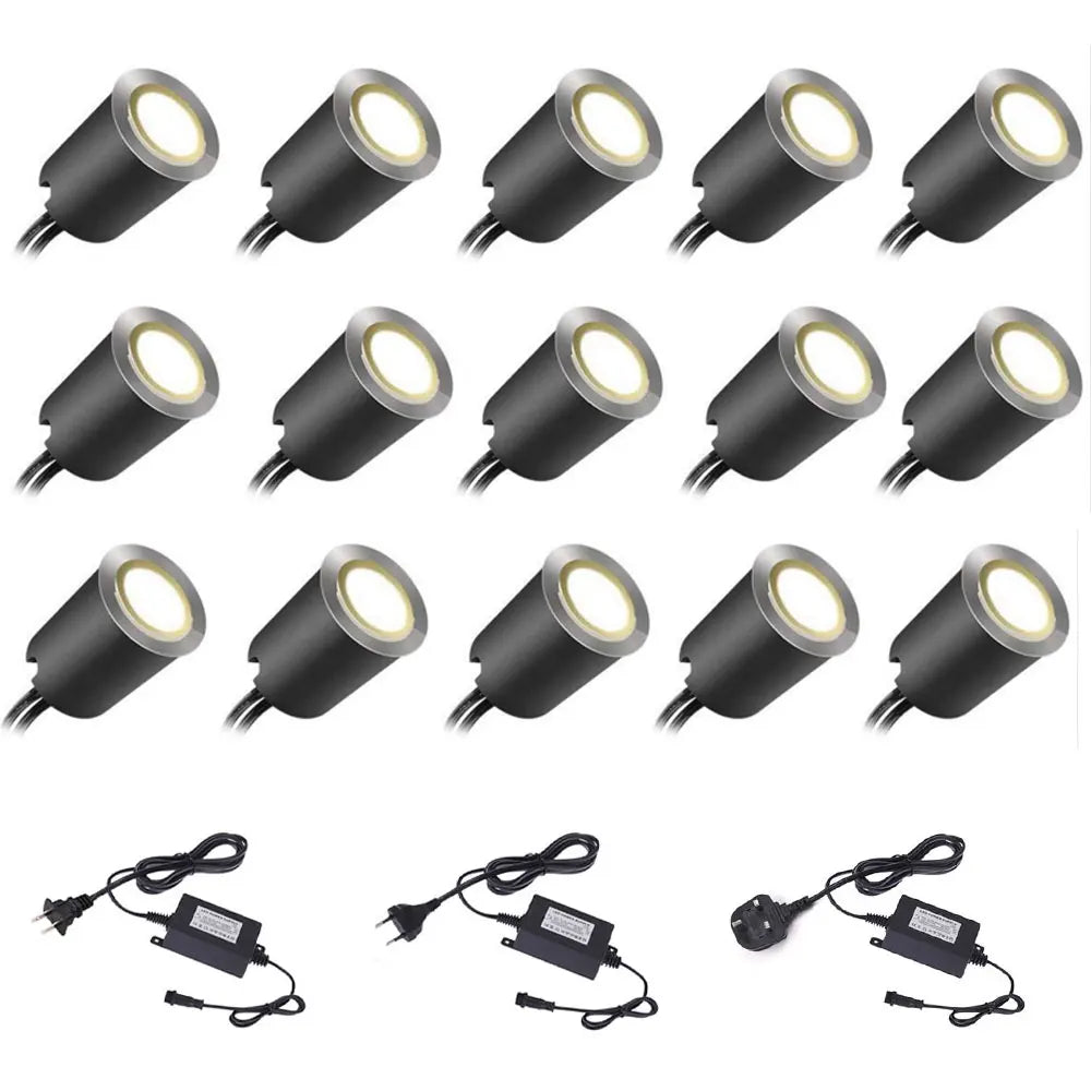 spot led ip67 imperméable 12v noir blanc jardin escaliersextérieur modéréemoilettspascolle