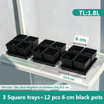 pots plastique blanc succulentes racines contrôle moderne perforations verticales jardin