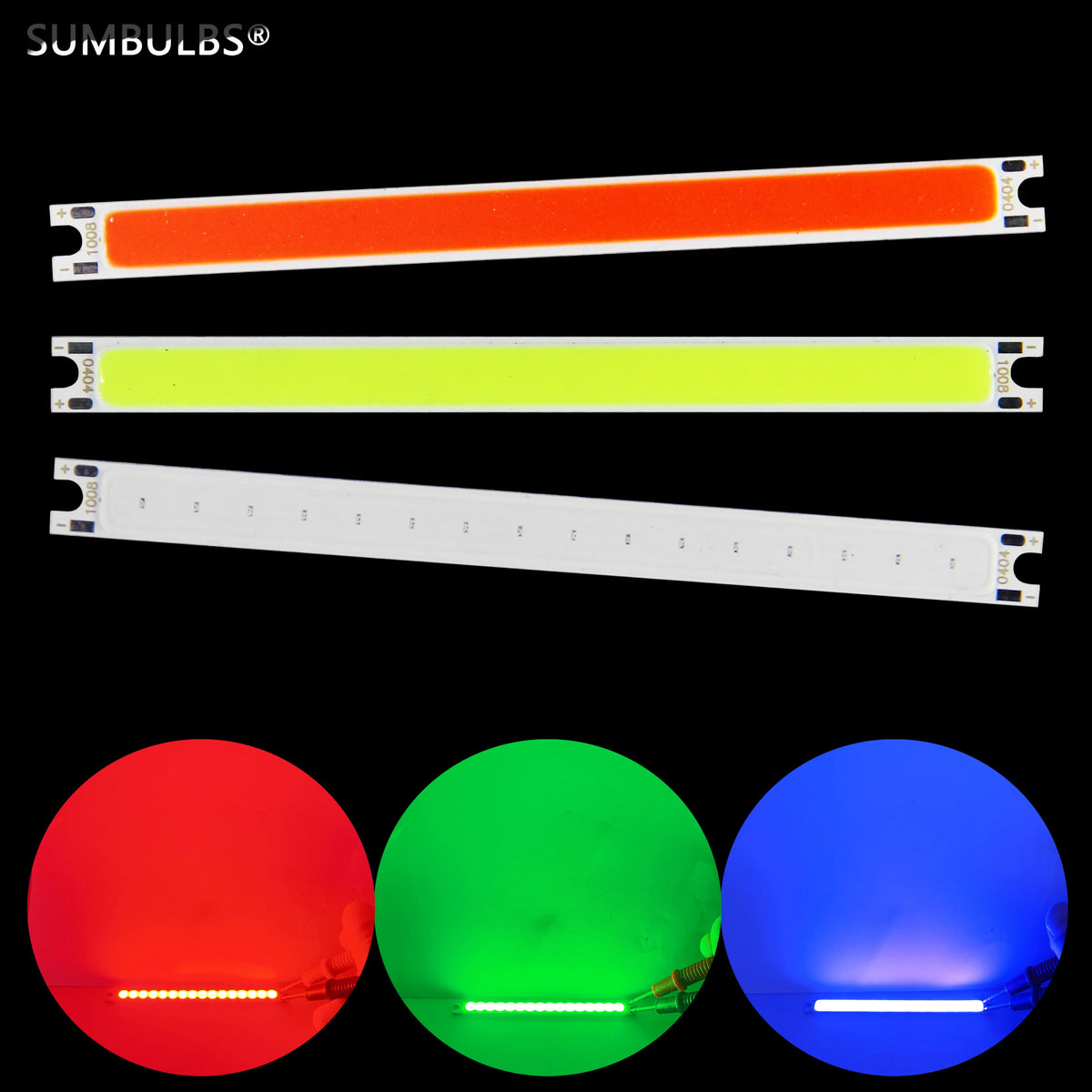 bande led rouge verte jaune blanche adhésive moderne 100mm 10w 250lm 20000h