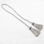 ruban franges classique polyester vert foncé beige gris clair bleu marine or argent bleu