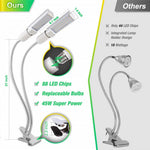 lampe led plante 45w 50w 60w double tete spectre complet moderne flexible e27 clip
