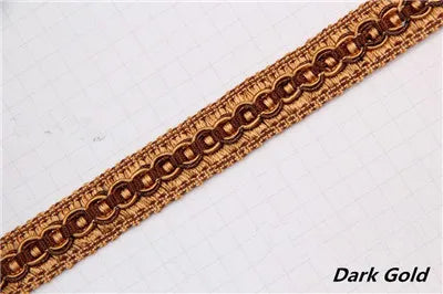 ruban decoratif dentelle polyester largeur 2cm couleur bleuclair beige marron rouge rose classique(chainedorée)