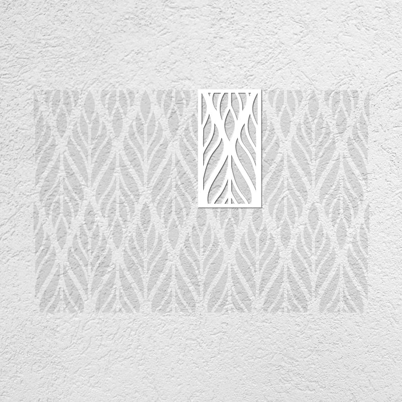 Pochoir mandala sur mur peint