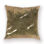 taies d'oreiller carrées fleur vintage polyester blanc décoratives
