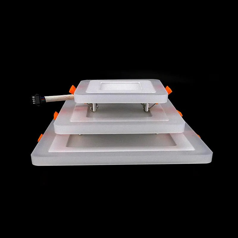 Spot LED moderne 6W 9W 16W 24W rond carré blanc bleu vis câble