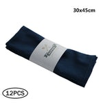 serviettes table polyester couleur rouge orange noir bleu gris vert classique opacité 30x45cm durable