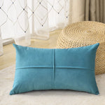 housse coussin velours décorative canapé salon moderne couleur unie simple