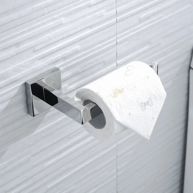 porte serviettes chrome moderne porte savon porte telephone ensemble salle bain vis fixations métal