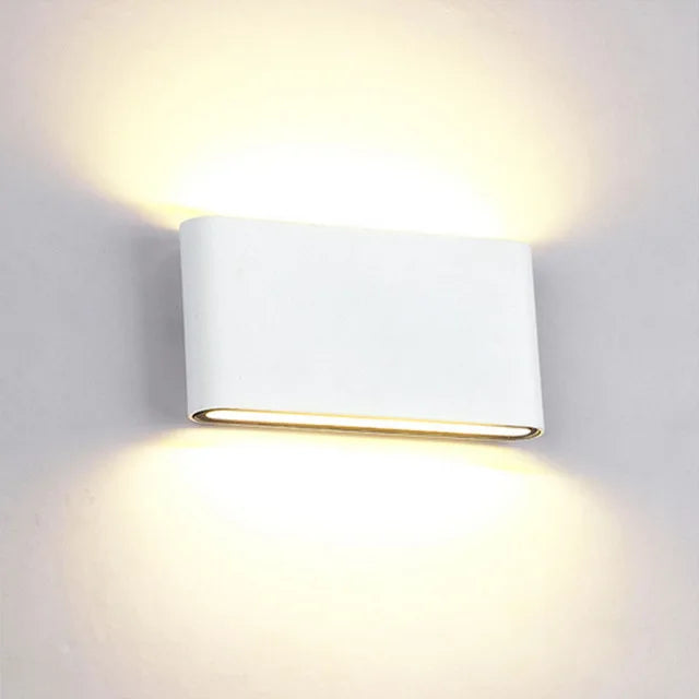 applique murale led 12w 6w waterproof contemporaine noir blanc fixations adhésives intérieure extérieure