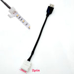 câble usb led 8mm 10mm 30pièces connecteur adhésif noir plat moderne