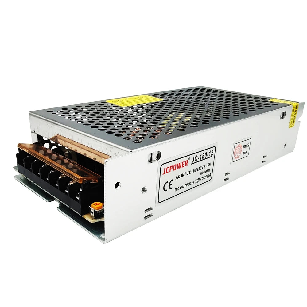 alimentation électrique led 12v argenté perforée industrielle 2a 3a 5a 6a 8.5a 10a 12a