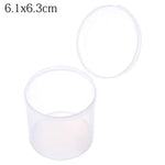 boîtes rangement transparentes plastique recyclable petites pièces bijoux organisation round pratique