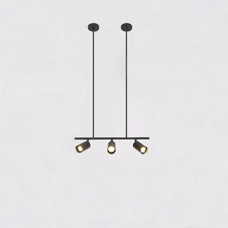 suspension lumineuse moderne noir doré tête brillante métal poli minimaliste