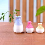 vases résine couleur bleue rose jaune mini paysage décoration jardin moderne