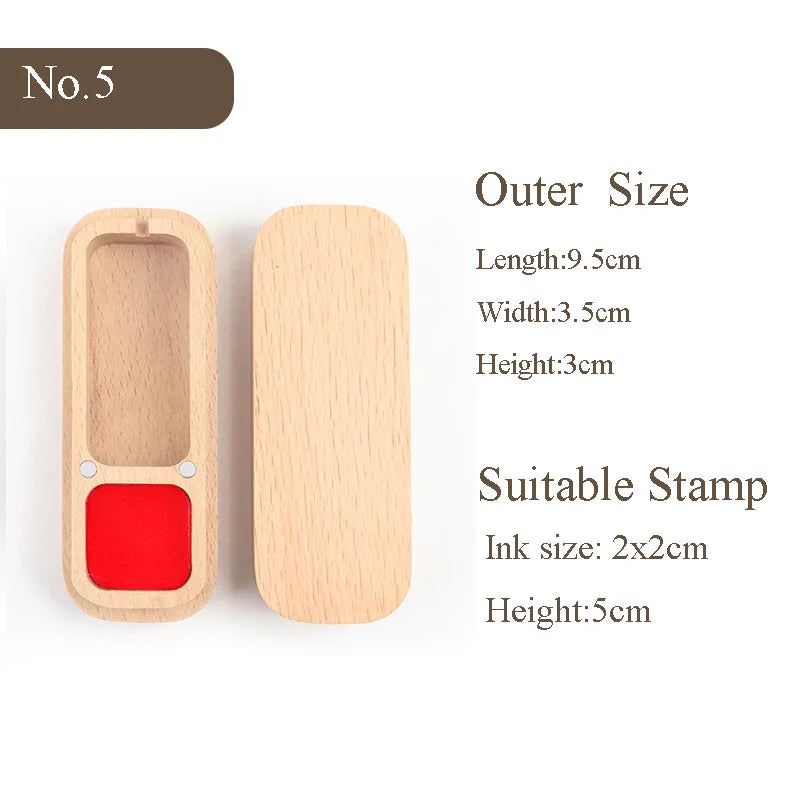 organisateur tampons bois naturel encreur support magnétique motif animal sculpté traditionnel artisanal
