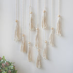 cadre photo murale bois corde tressée pompons bohème chambre enfant decoration chambre cadeau amis