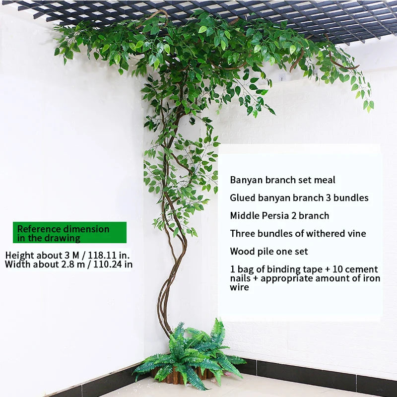 arbre artificiel cerisier rose blanc fleurs feuilles décoration mariage fête intérieur grande taille