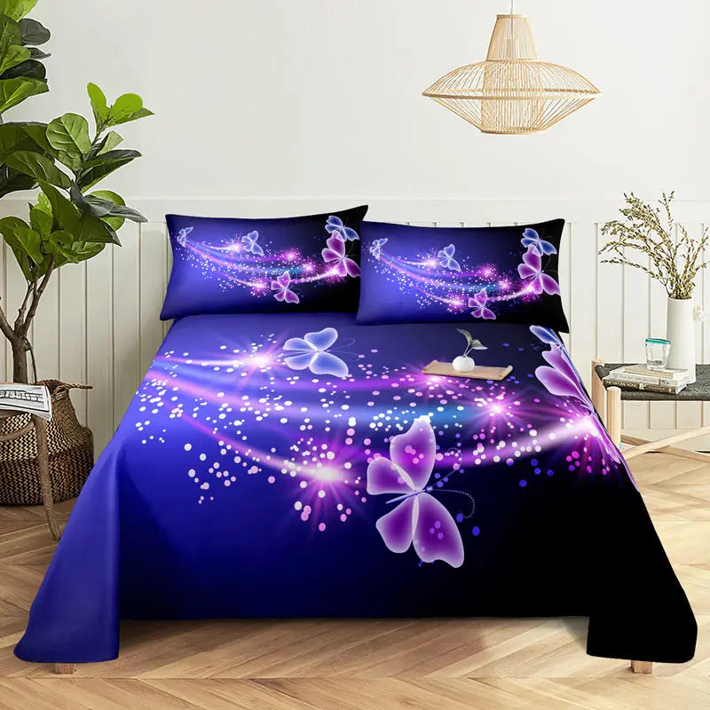 Drap de lit violet doux en polyester