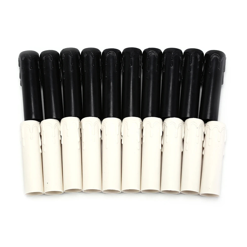 bouchons bouteille blanc noir mat opaques modernes set deco 10 pieces