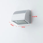 appliques murales led extérieures ip65 modernes noir blanc grille ventilation 12w