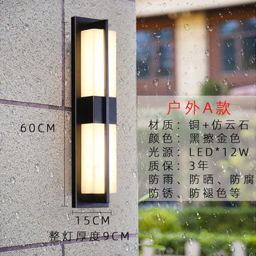 applique murale led extérieure moderne imperméable luminaire jardin véranda intérieur noir blanc beige