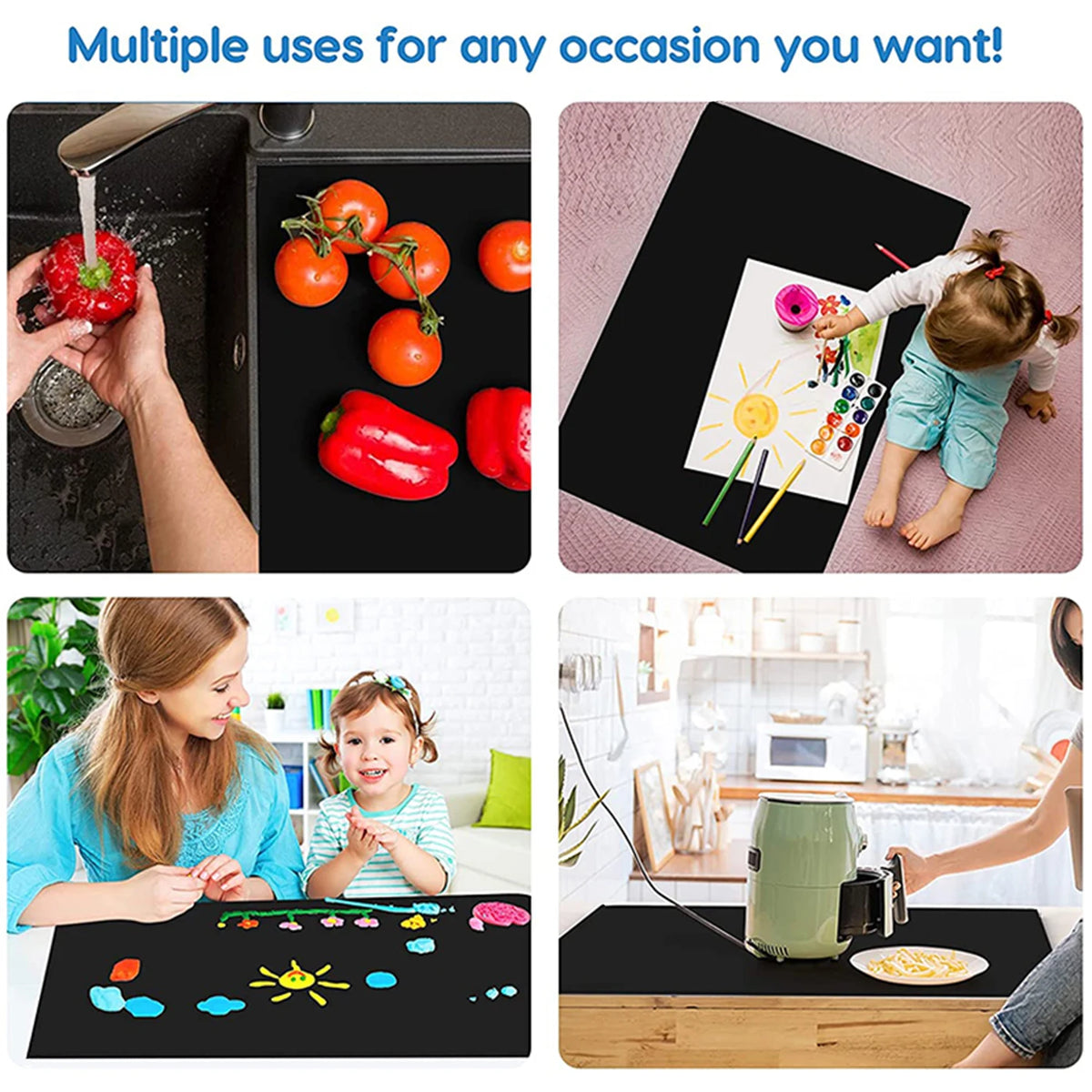 Set de table silicone antidérapant blanc