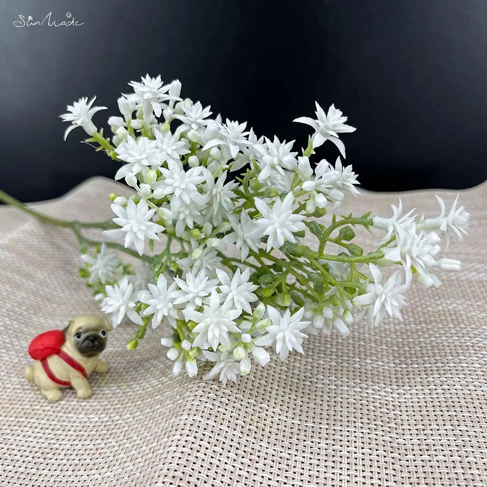 bouquet artificiel violet blanc rose vert simple minimal deco maison wedding arrangement