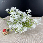 bouquet artificiel violet blanc rose vert simple minimal deco maison wedding arrangement