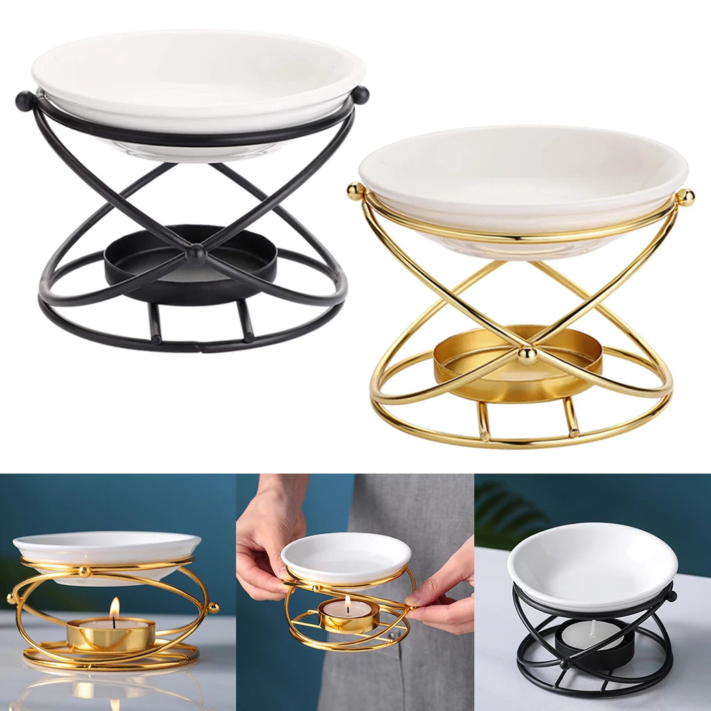 diffuseur huiles essentielles moderne céramique bougie parfumée tringle métal doré minimaliste salon décoration chambre