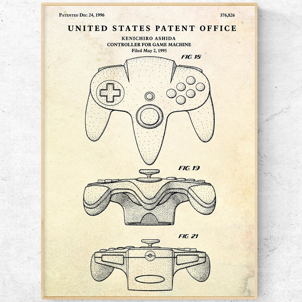 Ce brevet décrit un contrôleur de jeux vidéo avec une conception distinctive d'un boîtier et de boutons pour manipuler les mouvements et les actions dans les jeux.