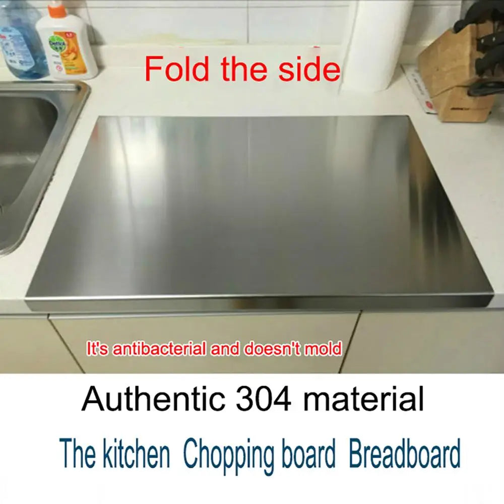 planche découper acier inoxydable moderne grande taille lisse argentée cuisine couteau pâtisserie