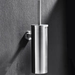 brosse wc murale acier inoxydable noir mat minimaliste salle bain porte brosses fixations