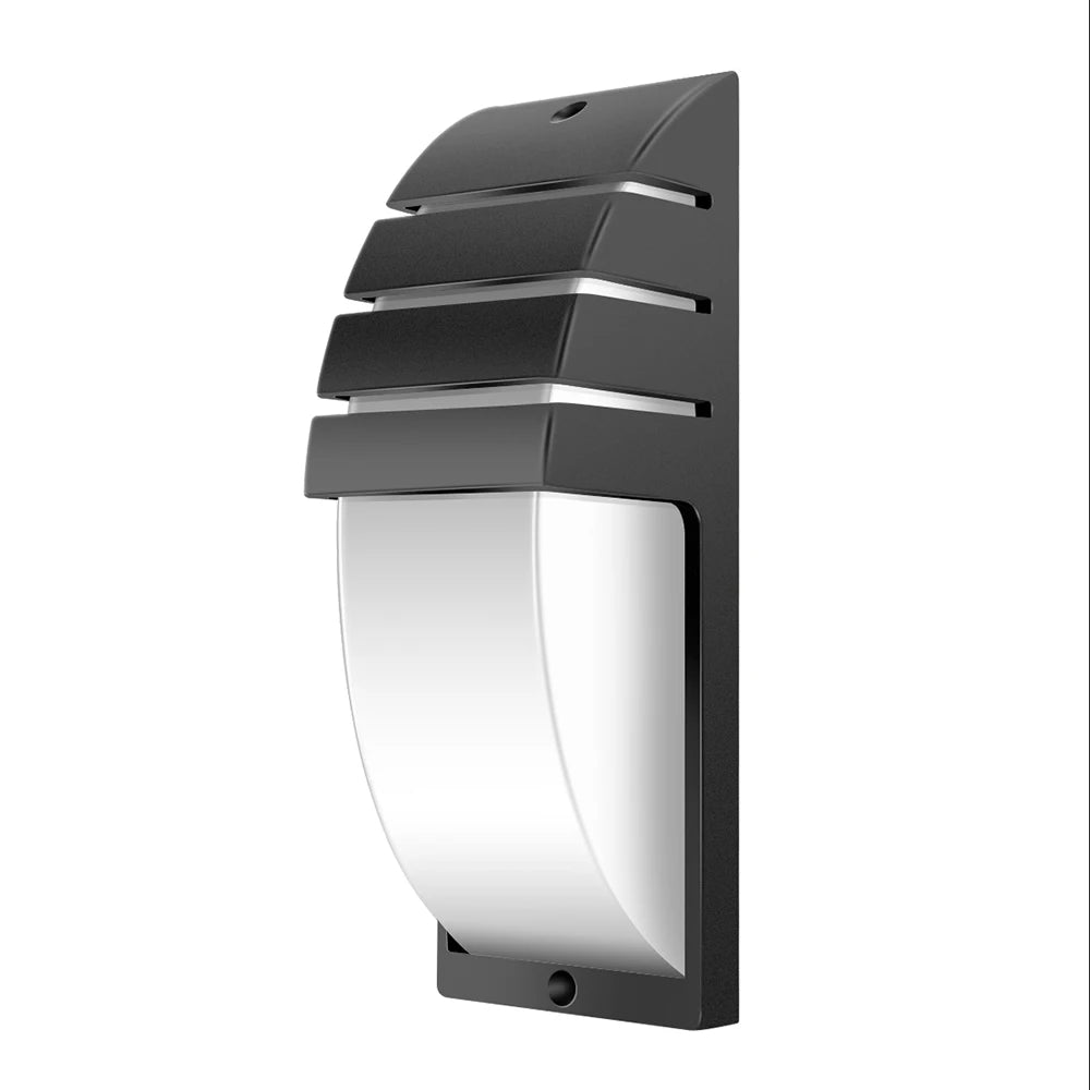 applique murale moderne led 12w noir étanche ac85265v polycarbonate