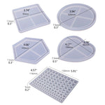 Moule pour sous-verres en forme de cœur et hexagonal