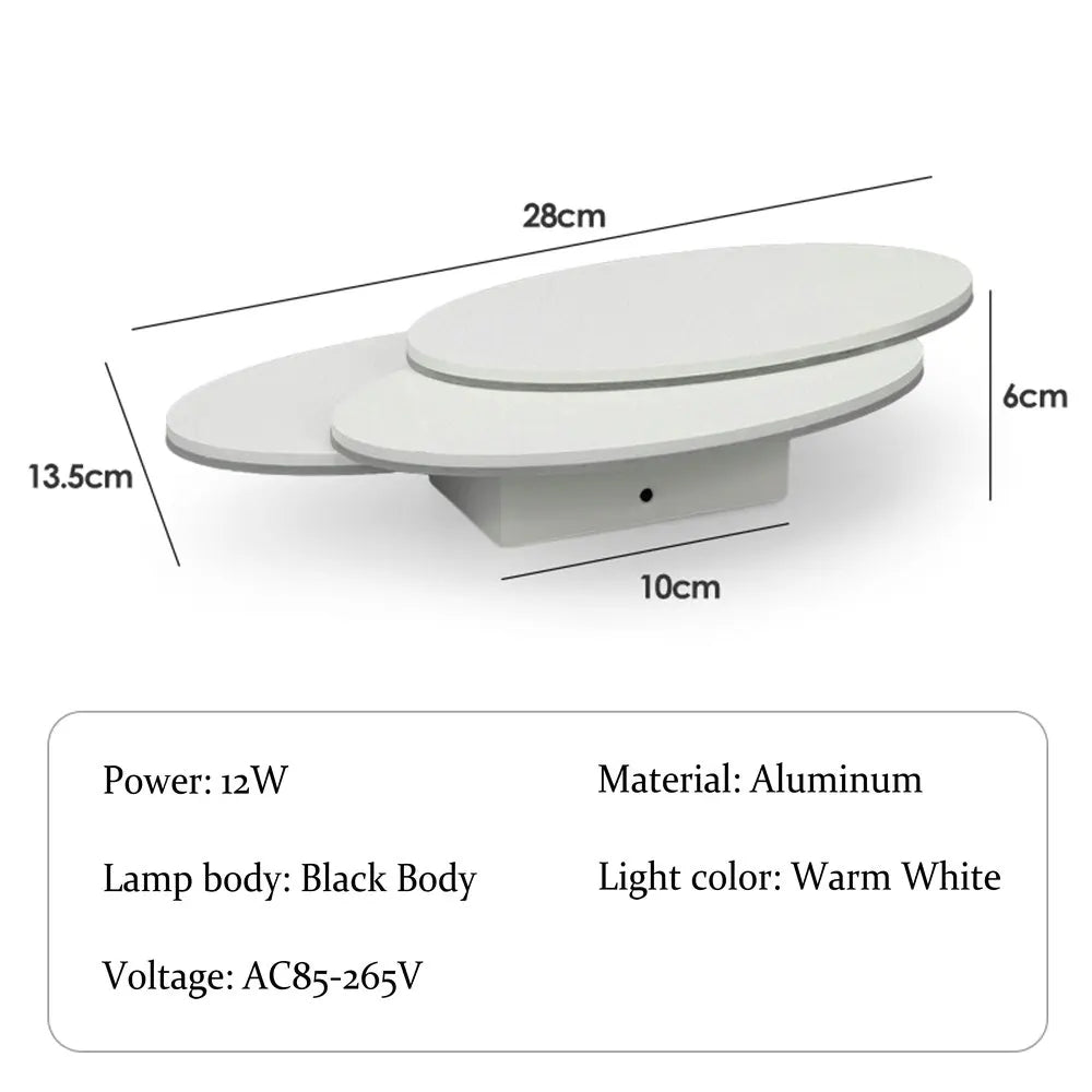 applique murale moderne led blanc noir éclairage quotidien minimaliste fixée mur