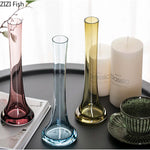 vases modernes violet gris bleu transparent décoration intérieure table contemporain