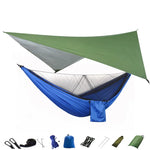 hamac camping moustiquaire auvent portable randonnée voyage survie extérieur vert