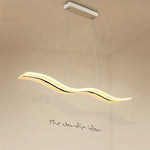 suspension lumineuse moderne blanc ligne ondulée acrylique 90 260V dimmable chambre salon