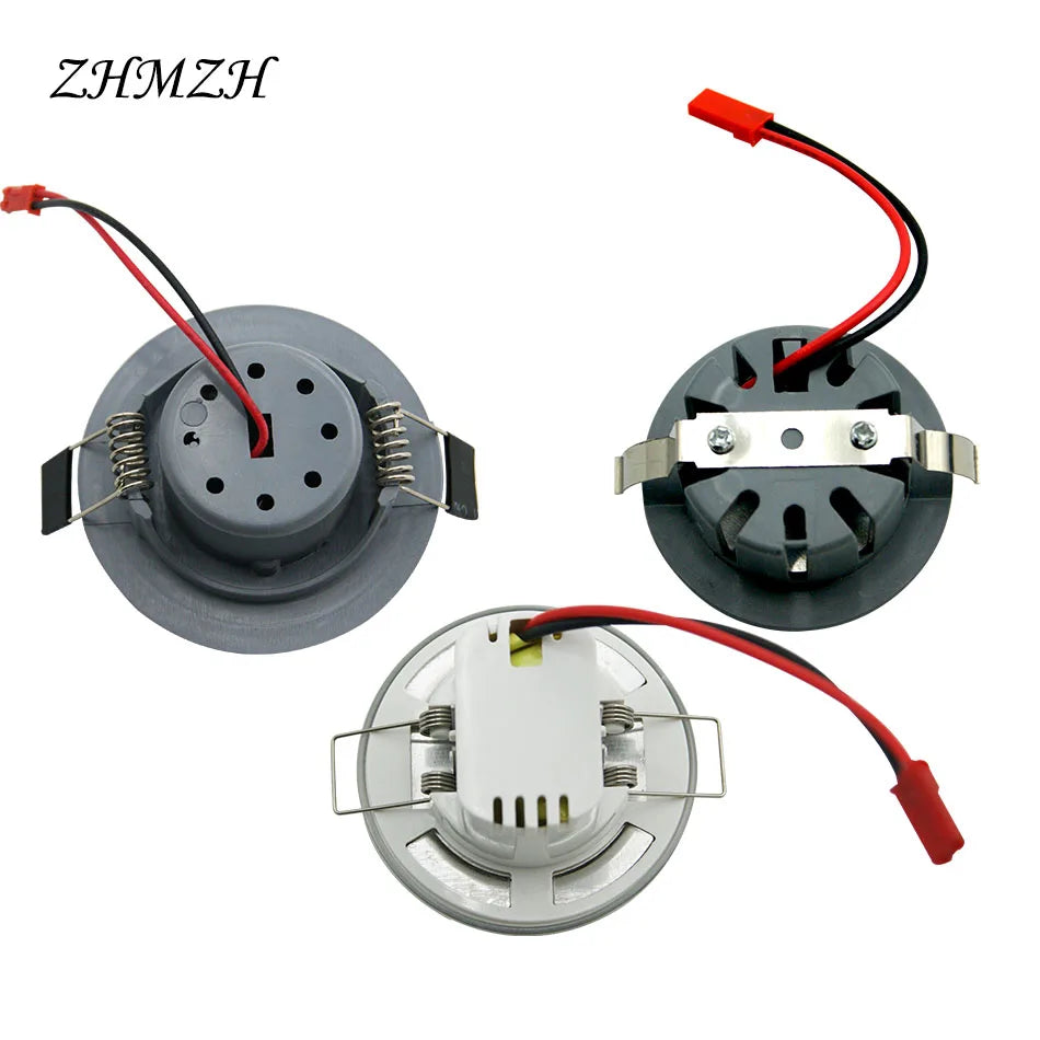 Spot LED encastrable 3W 5W 6W gris métallique noir moderne minimaliste clips câbles