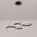 suspension lumineuse moderne infini noir blanc or 75cm 249lm led dimmable