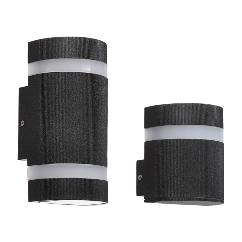 applique murale led extérieure moderne ip65 aluminium texturé noir blanc 6w 12w