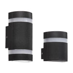 applique murale led extérieure moderne ip65 aluminium texturé noir blanc 6w 12w