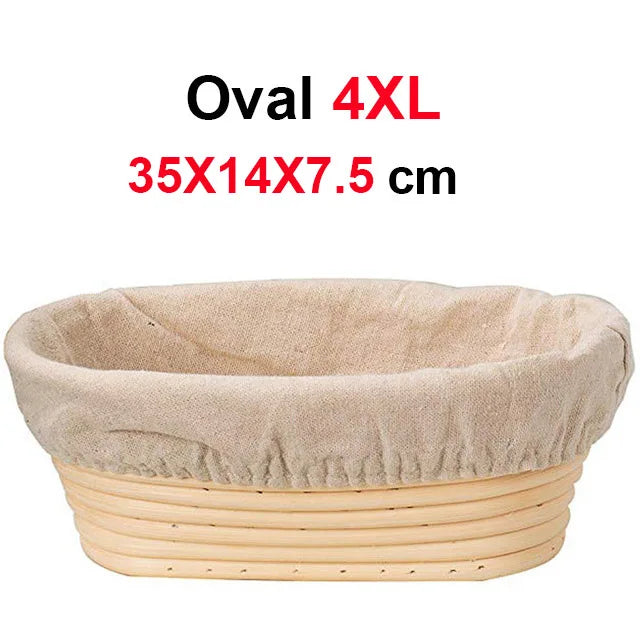 panier pain rotin naturel traditionnel tissu doux fermentation baguette ovale round respectueux environnement